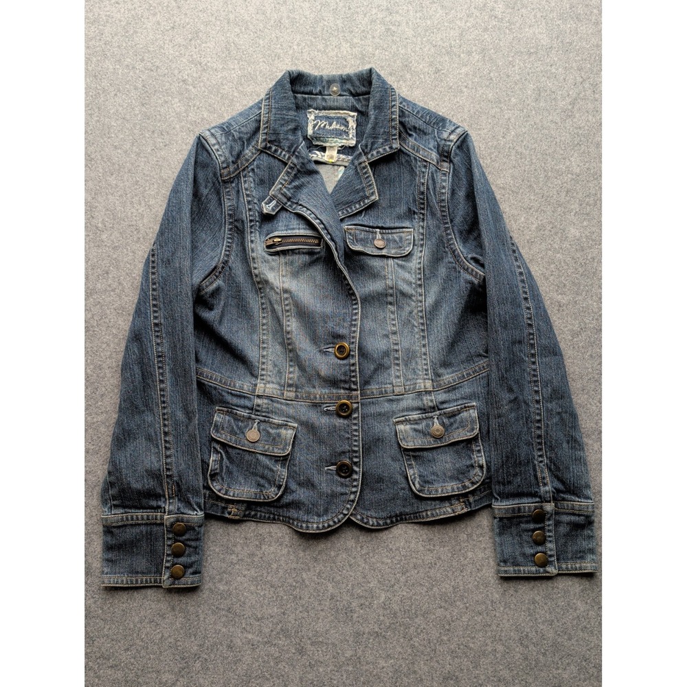 Madison Women's Y2K Denim Jacket Blue  Light Wash XS 0/2